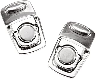 2pcs Antique Argent Twist Twist Twist Metal Buckles Boîte Sac à Valise Buckles Twist Serrure Porte-Monnaie Rond Tour Verrou Sac DIY Fermoir 28 * 45mm Clous, vis et Fixations