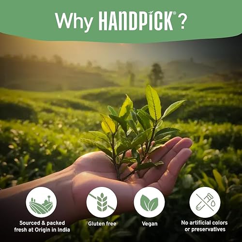 Miniatura 8 de HANDPICK, Té blanco orgánico, 100 bolsas de té, té blanco orgánico USDA, 100% puro, suave y suave, empaquetado en bolsas de té ecológicas