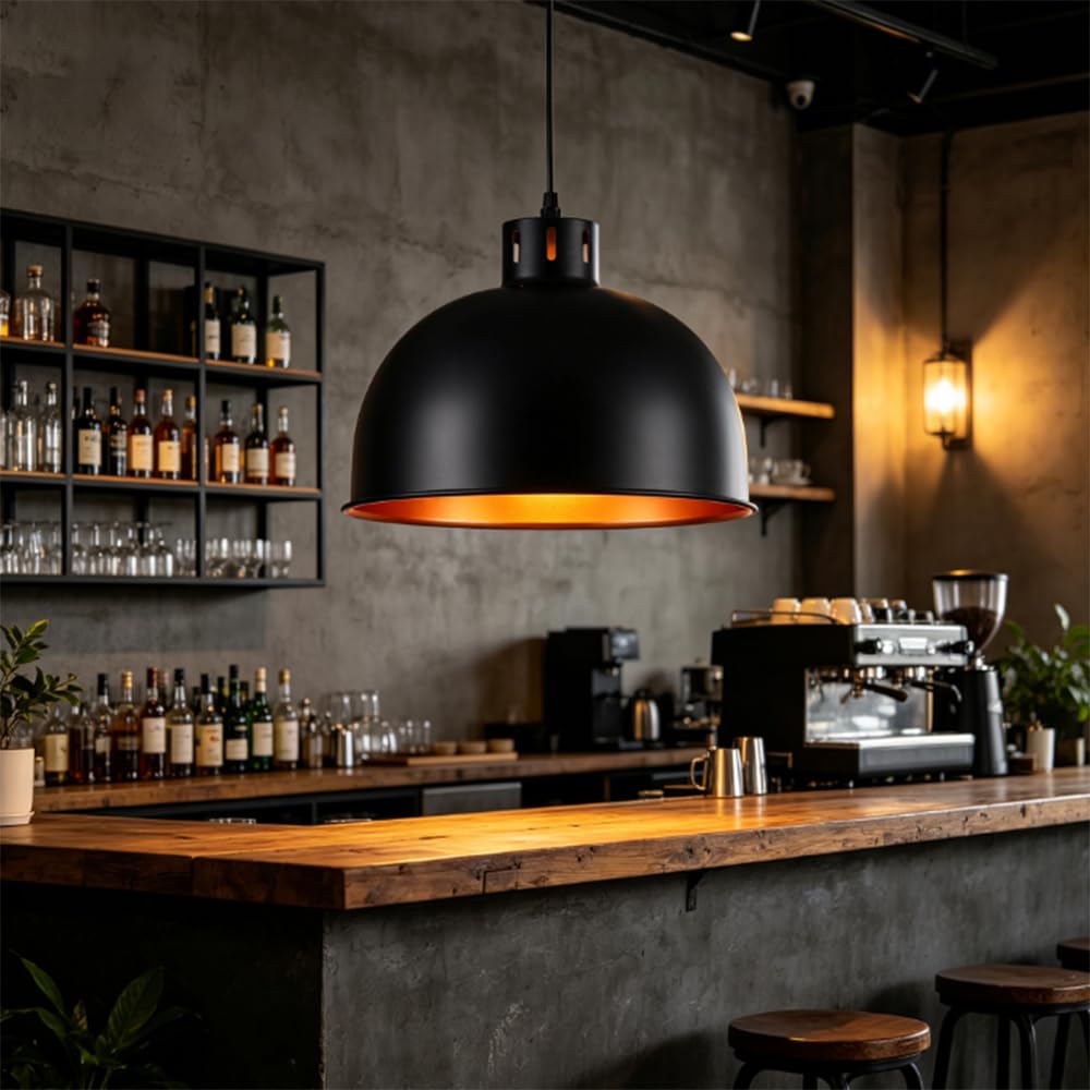Lámpara Colgante De Cúpula Vintage De Estilo Industrial Para