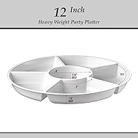 Vista 69 de Plasticpro Bandeja redonda de plástico para servir 6 seccionales (2, negro)