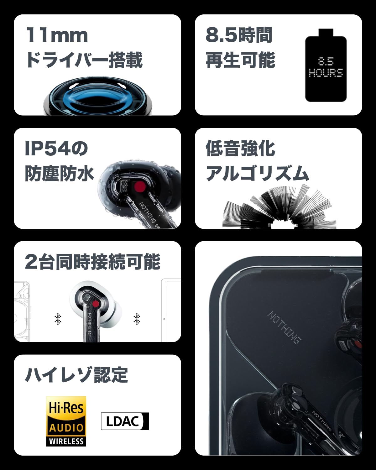 Amazon.co.jp: Nothing (ナッシング) ワイヤレスイヤホン Nothing Ear