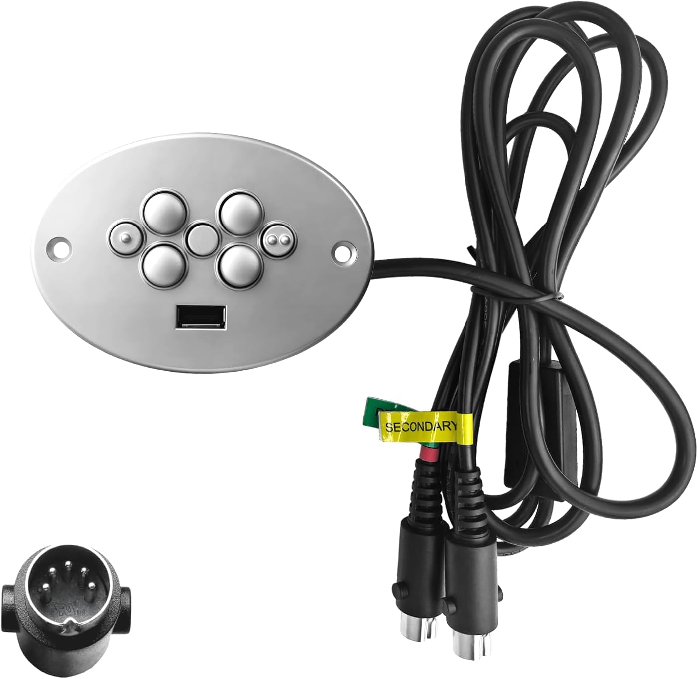 CTR UR2 07 Recliner Remote Replacement Lift Chair for Raffel Systems 7 Button 5 Pin Hand Control Replacement with USB and Memory Plus Buttons