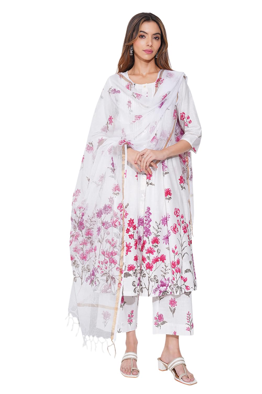 rangmanch by pantaloons Women Dupatta_AW25ETRMDUP00007B48A123_AZALEA PINK_Onesize-picture-11