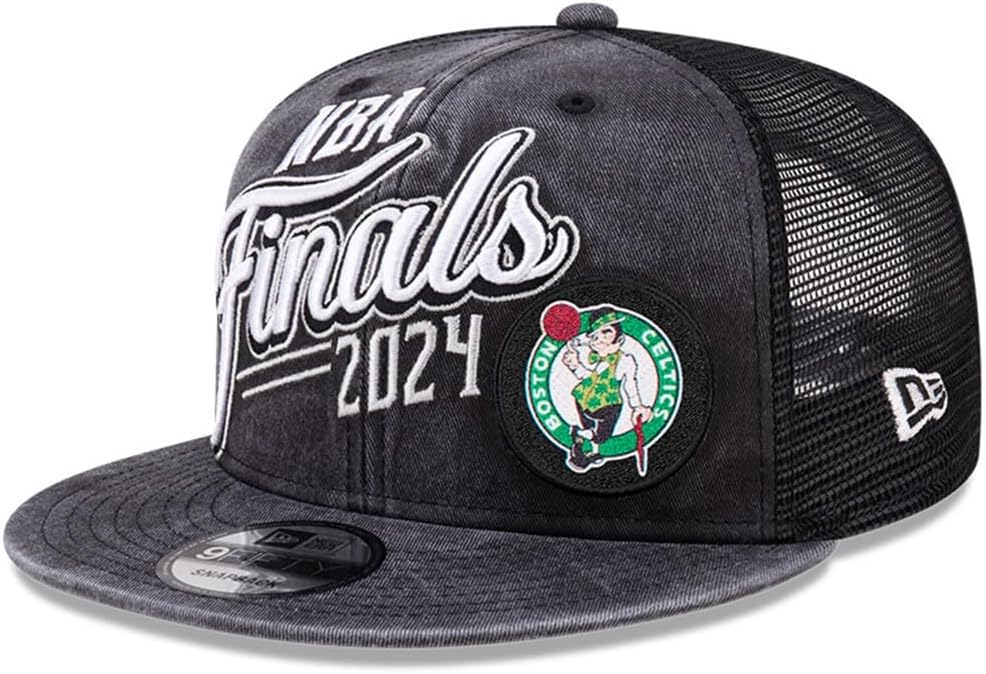 New Era Boston Celtics 9FIFTY 2024 NBA Finals Eastern Conference Champions Trucker Cap, Hat Black