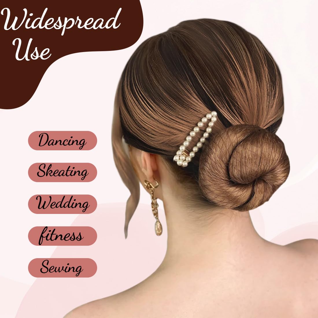 20 Redecilla Moño Niña con 40 piezas Horquillas Pelo, Redecillas Invisibles, Red para el Cabello Invisible de Nylon,Accesorio de Peinado para Fijar Pelo en Cabeza de Ballet