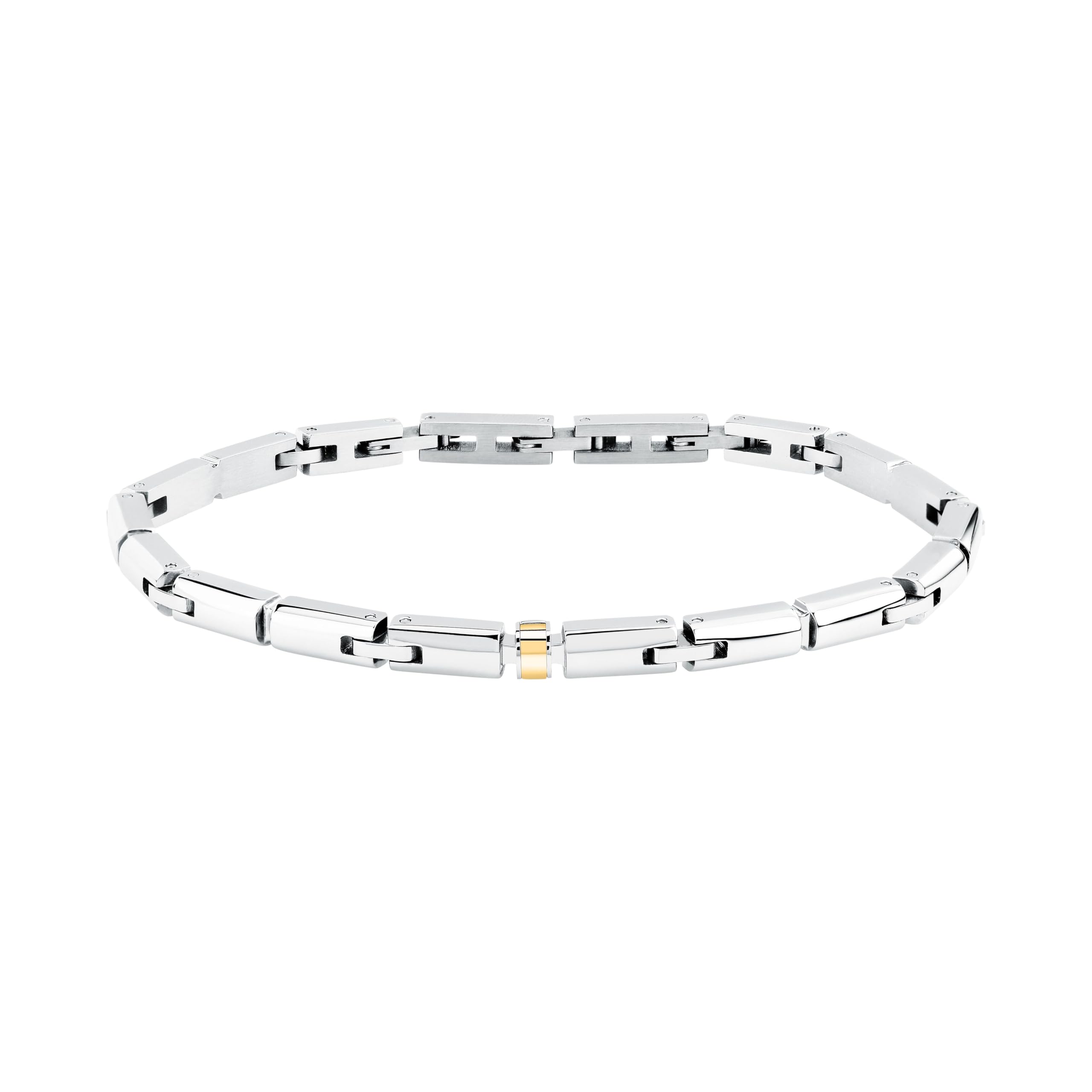 Morellato Bracciale Uomo in Acciaio, Oro 750, Collezione GOLD, Dettaglio Dorato - SABY15