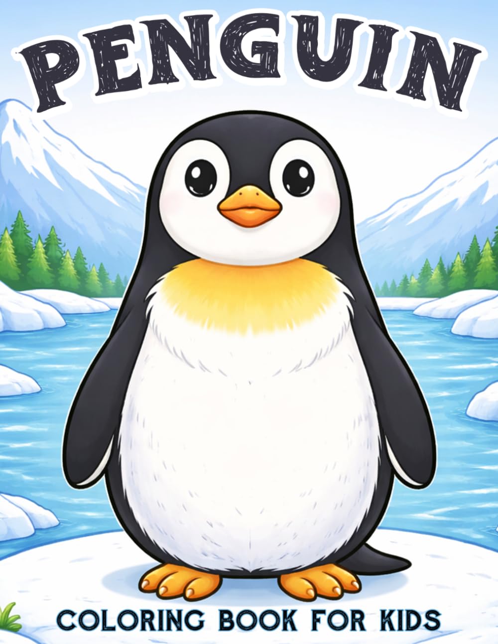 Penguin Coloring Book for Kids: Easy and Fun Coloring Pages with Cute Penguins, Simple Designs, and Bold Lines for Kids