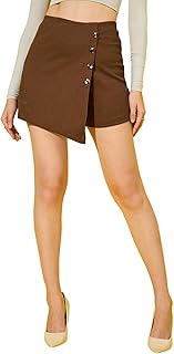Buynewtrend Cotton Blend Mini Women Versatile Skorts for Casual Wear | Girls Shorts | Above Knee Skirts
