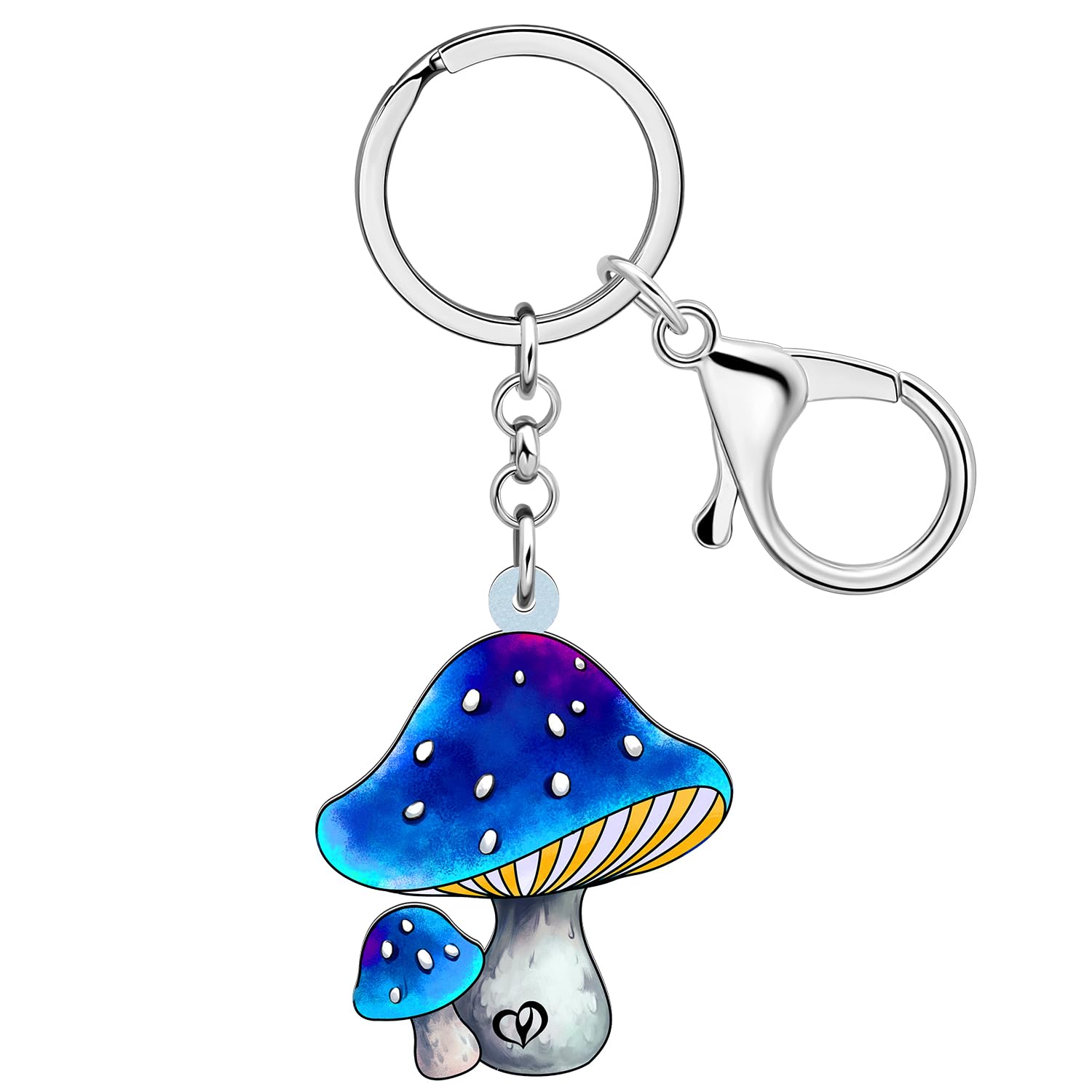 YINYA Acrylic Novelty Mushroom Keychains Keyrings Plant Jewelry for Women Girls Kids Gifts Car Keys Backpacks Accessories