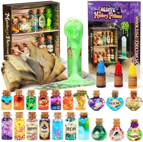 Alritz Mystery Potions Kit for Kids, 20 Magic Mix Witch Potion Bottles, Happy Mother’s Day Decorations Pumpkin Table Craft Toys for Boys & Girls Age 6 7 8 9 10+ Indoor Party Decor