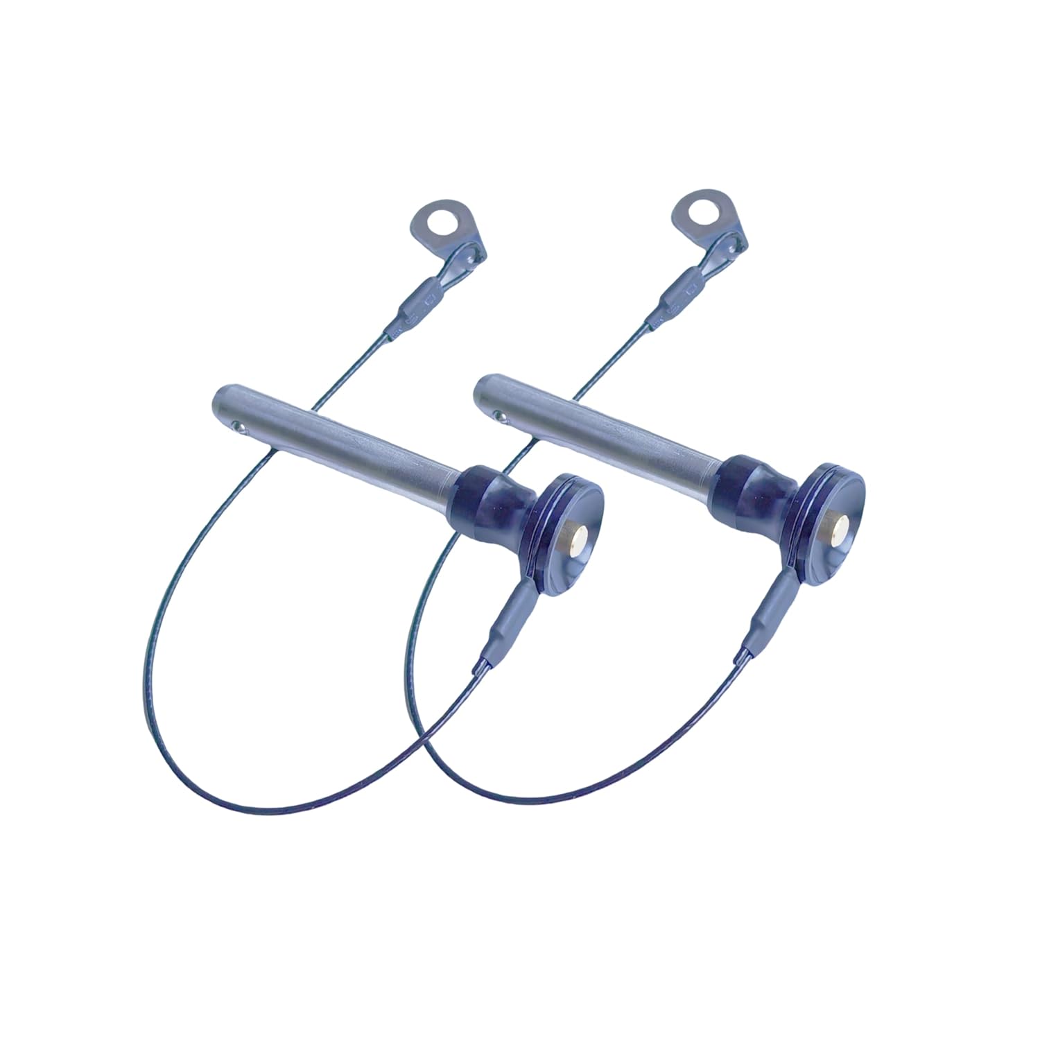 Stainless Steel Handle Ball Lock pin, Multimedia Audio Button Quick Latch Safety pin, Quick-Release pin with Lanyard (Dia:5/16in(8mm)-2pcs, Clamping Length:1in(25mm))