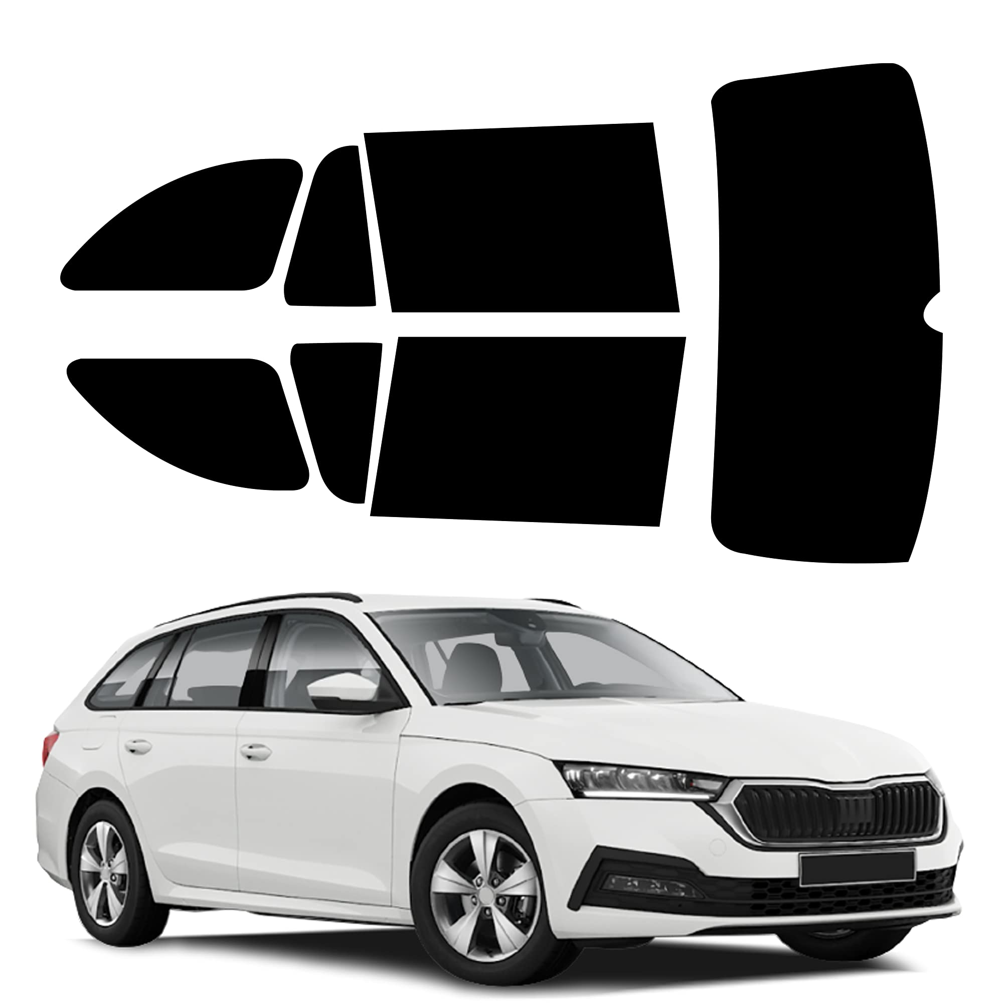 Generico Pellicole Oscuramento Vetri Auto Pre Tagliate a Misura Ricambio Compatibile con Skoda. Octavia SW dal 2020 a Oggi LOLLOMOTO (20% Scura)