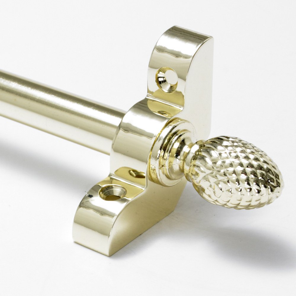 Premium Quality Stair Rods 1/2" x 28.5" Brass Flat bar Pineapple Finial