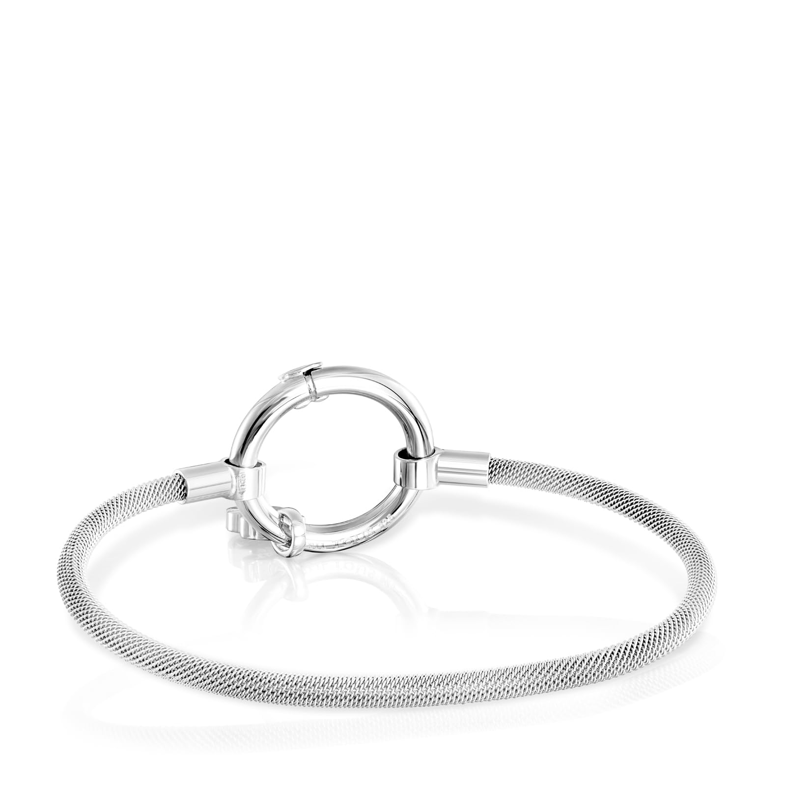 TOUS Pulsera para Mujer de Plata de Primera Ley y Acero, Colección Hold