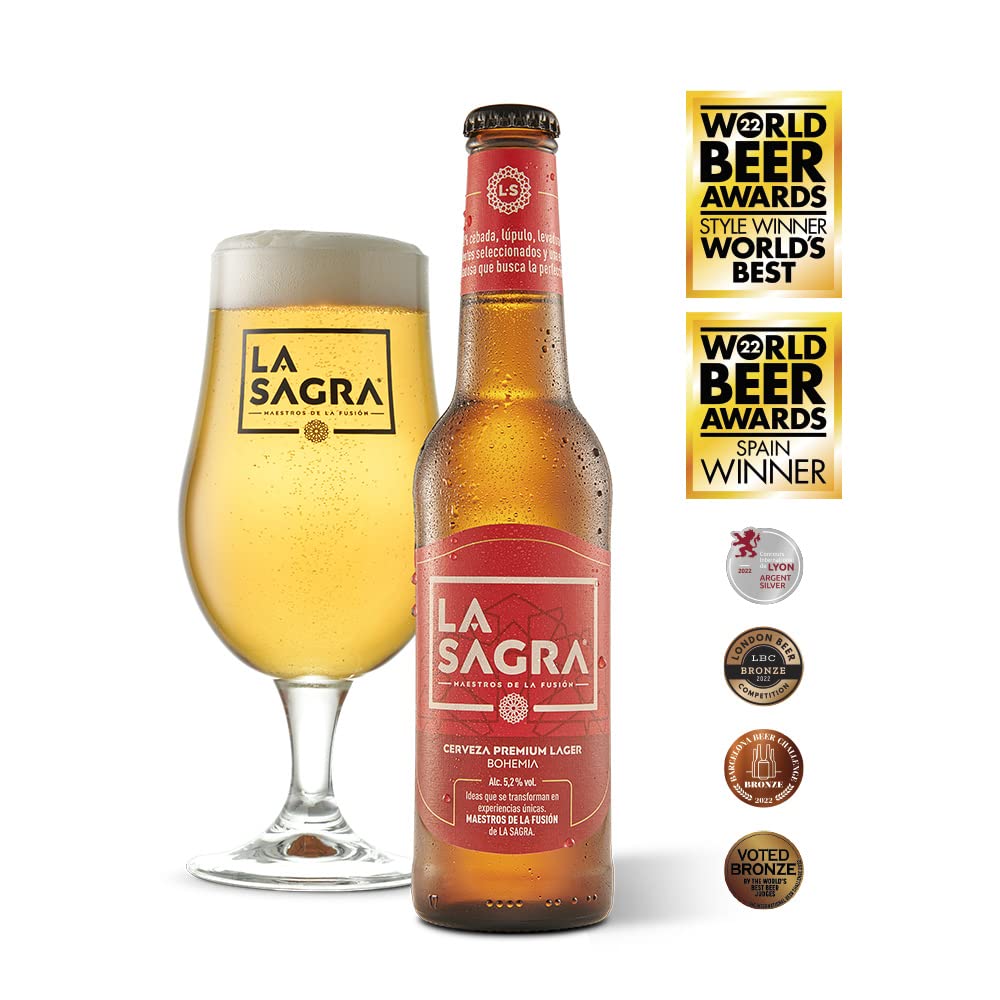 La Sagra Bohemia Cerveza Lager estilo Pilsener - pack 24 botellas x 330 ml - Total: 7920 ml & Bohemia Cerveza Lager estilo Pilsener -pack 24 latas x 330 ml - Total: 7920 ml