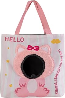 Lightweight Canvas Pet Travel Bag, Breathable Cat Sling Carrier for Cat | Can Be Used As Handheld Tote Or Shoulder Bag,lightweight For Vet Visits, Car Rides And Daily Short-distance Outings