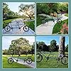 Classic Tandem Adult Beach Cruiser Bike - 20-Inch Wheels City Tandem Folding Bicycle for Three Seater, 7-Speed Adjustable - Maximum Load 200kg #5