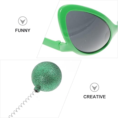 Miniatura 9 de Beaupretty Accesorios alienígenas para mujeres Alien Diadema y gafas Set Boppers Antena Halloween Fiesta tocado para mujeres niños verde