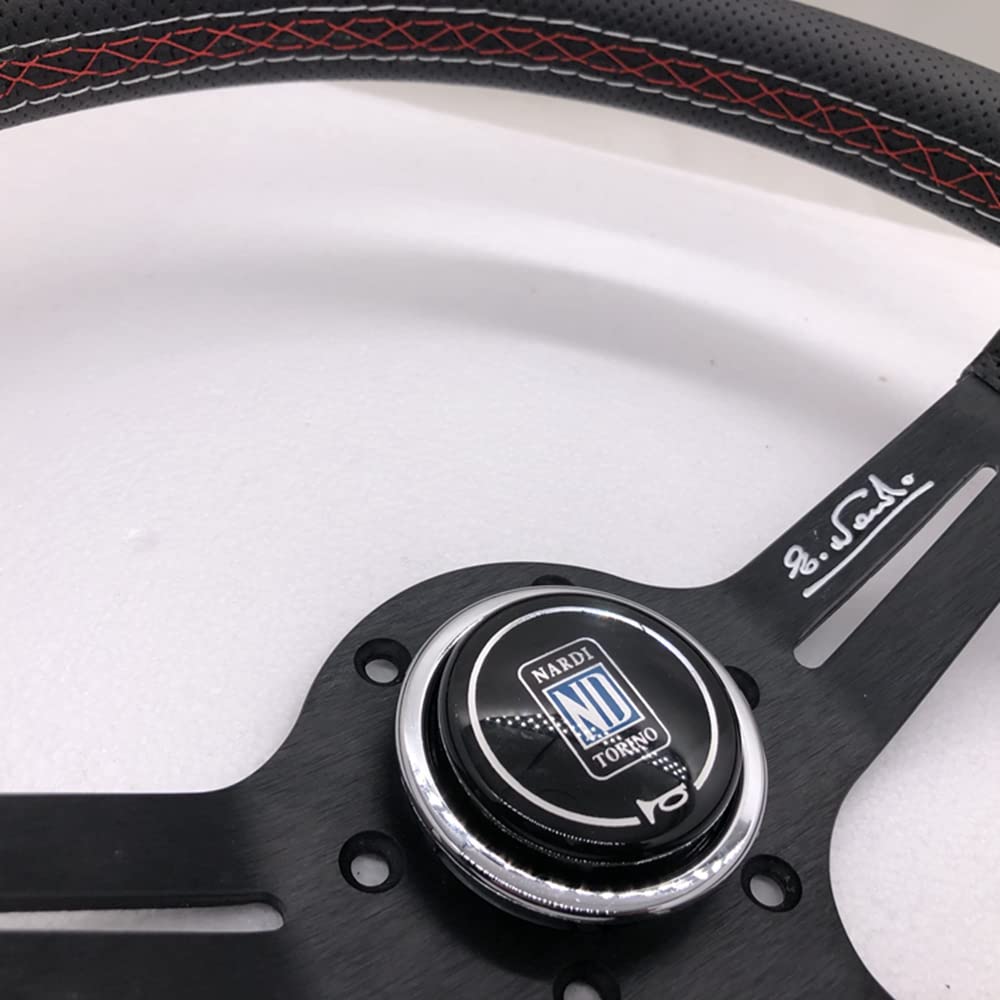Volante Desplazado 35 0mm Classic Classic Drift Racing Racing Microfiber Cuero Rally Rally Wheel Wheel con Volante Deportivo