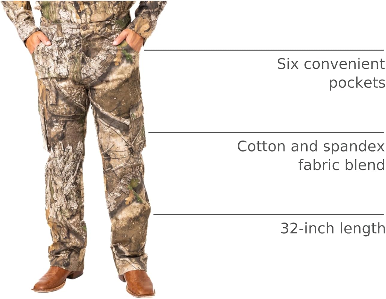 Amazon.com: Realtree Men's Camo Hunting Pants, Durable Cargo Pants