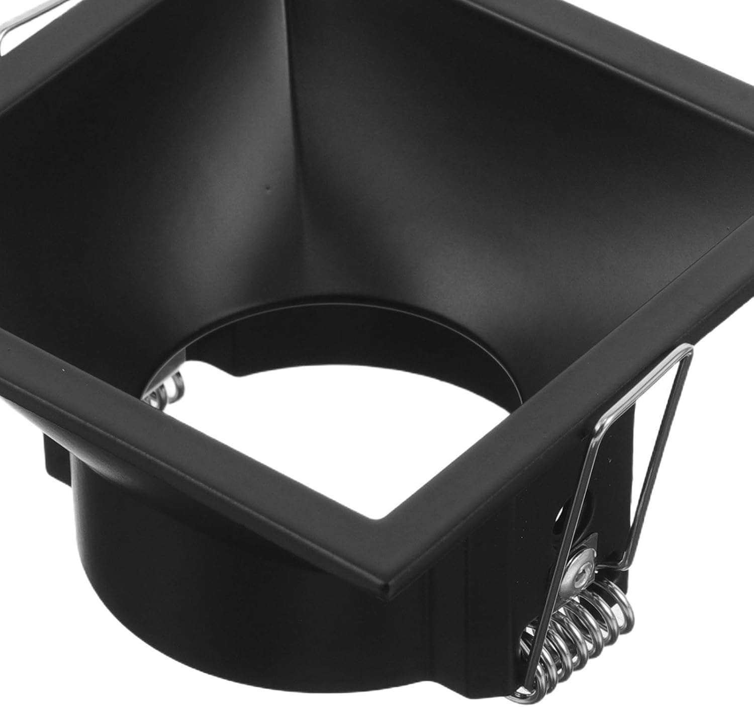 Black Metal Mr16 Spotlight Holder Matte Finish, Easy Installation Recessed Light Trim for Display Cabinet and Home Decor, Optimized Light Diffusion Modern Ceiling Fixture