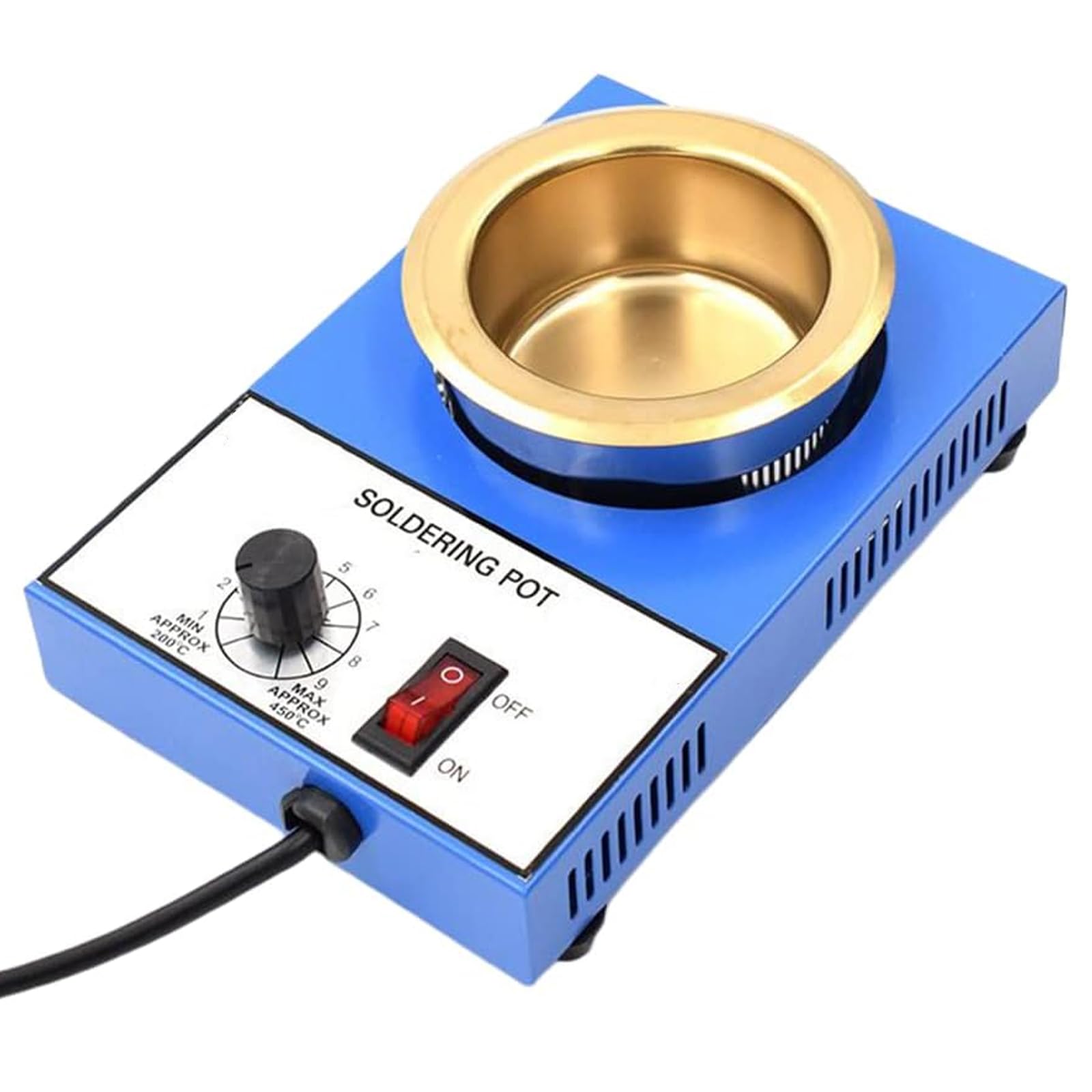 Crisol eléctrico para soldar con temperatura ajustable hasta 450 grados y cuba inoxidable