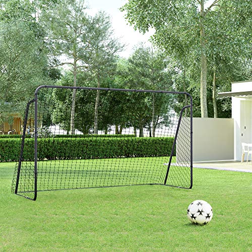 Songmics Children's Soccer Goal 12 X 6 Foot, In Garden, Courtyard, Park, Beach, Metal Pipes And Pe Net, Quick Assembly, Black Uszq366B01V1 #TOP1