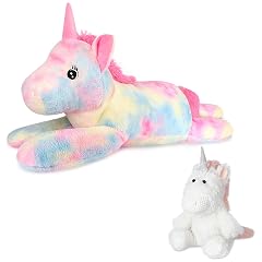 Coolable Warmable Unicorn Stuffed Animal Microwavable Stuffed Animals Heating Pad for Soothing Relaxation Lavender Plushies for Stress Relief