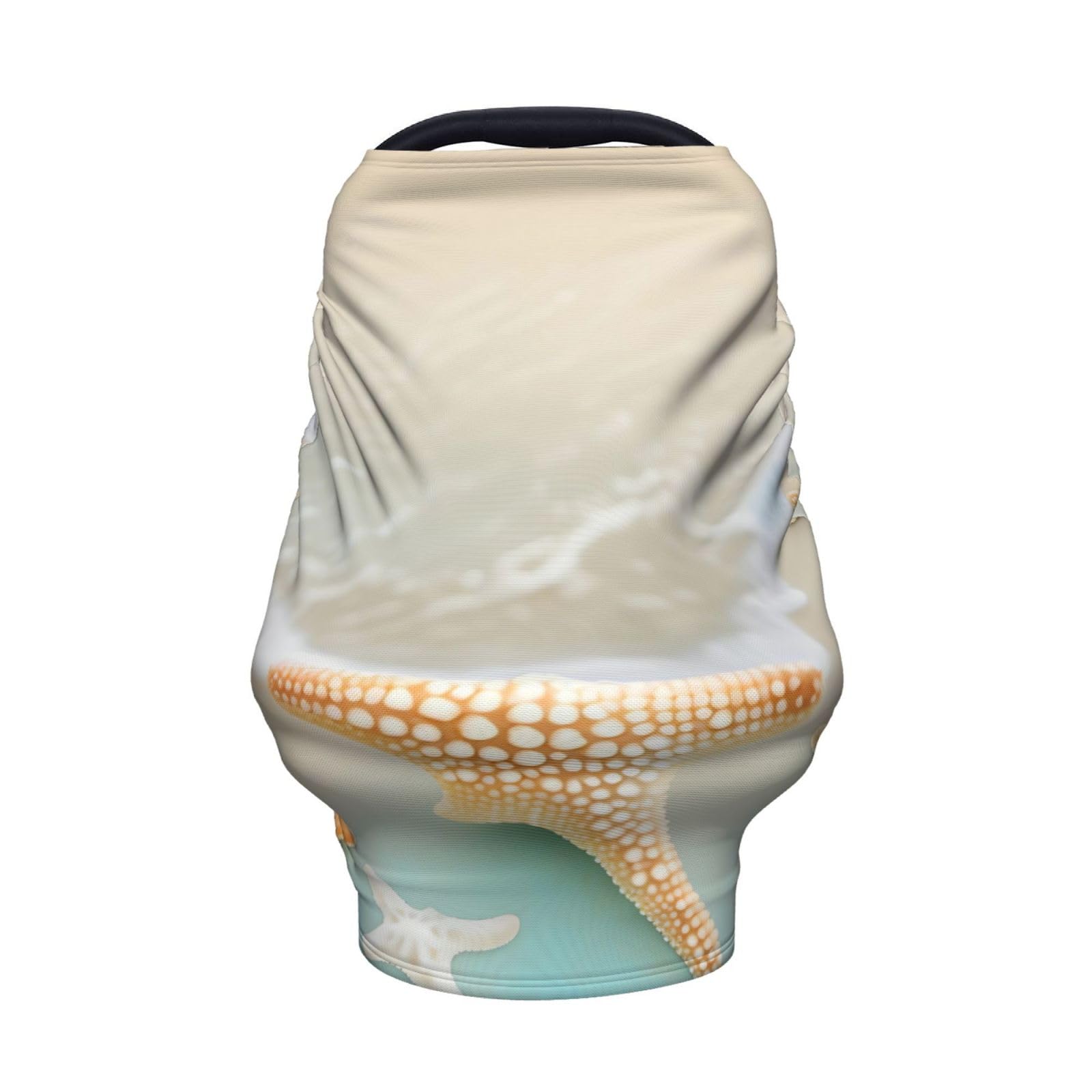 XZDHYZ Beach Starfish Versatile full-print Stroller Chair Cover/Nursing Cover, specially designed for your baby, Black