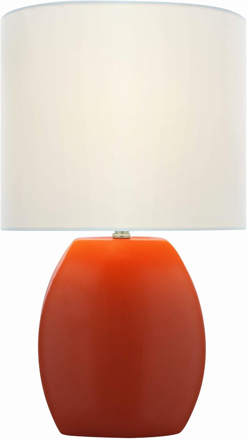 Flash Deals - 80% OFF Lite Source LS-21506ORN Reiko 16.5-Inch Ceramic Table Lamp, Orange with White Fabric Shade