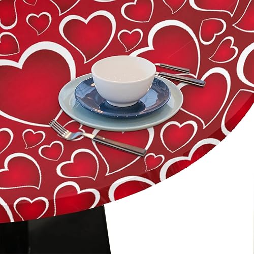 Vista 167 de cfpolar Mantel redondo ajustable de verano, hojas de palma tropical, borde elástico, mantel redondo lavable para uso en interiores y exteriores, se