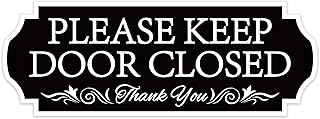 Please Keep Door Closed Sign for House, Self-Adhesive Waterproof and Weatherproof Sign Sticker for Front Door，Indoor/Outdoor Use for Workplace,Store,Cafe and Restaurant (White)