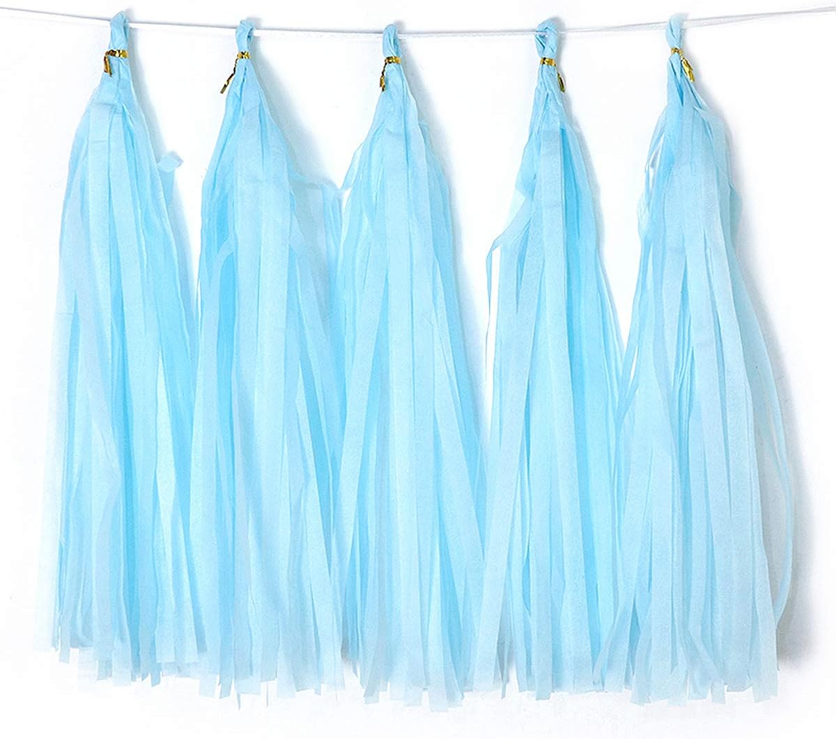 Tissue Paper Tassel DIY Hanging Paper Decorations Party Garland for Party, Wedding, Festival, Baby Shower - 20PCS (Black Tassel 35CM)