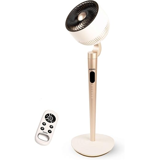 AGARO Royal 3D Air Circulation Stand Fan with Mood Lamp, Ultra-Quiet BLDC Stand Fan for Home & Office Use, 12 Speed Setting, 5 Modes, 90 Swing 90 Tilt Oscillation with remote control
