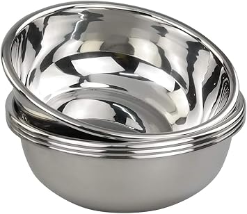 18/10 Stainless Steel Mixing Bowls, Nesting Bowls for Meal Prep, Serving, Baking, Set of 4