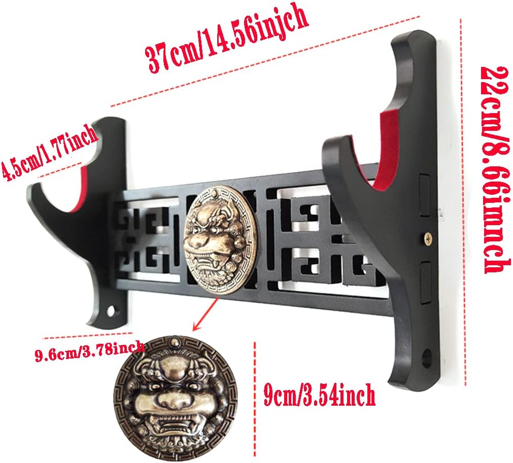 GOODSDS Padded Sword Wall Mount Katana Stand Samurai Sword Holder Display Rack,1 Tier