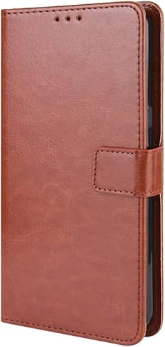 HualuBro Tecno Camon 12 Air Case, Retro PU Cuero Magnético A Prueba de Golpes Libro Billetera Folio Funda Flip Case Cover con Ranura para Tarjeta