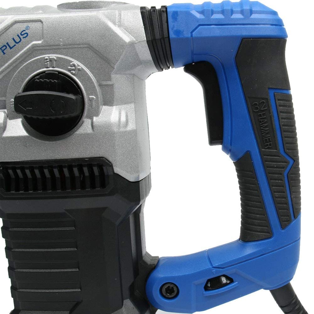 Martillo perforador, Taladro de percusión SDS giratorio sin escobillas, Demolición de rompebaldosas de hormigón robusto, Nuevo martillo de demolición eléctrica 1500W Kit