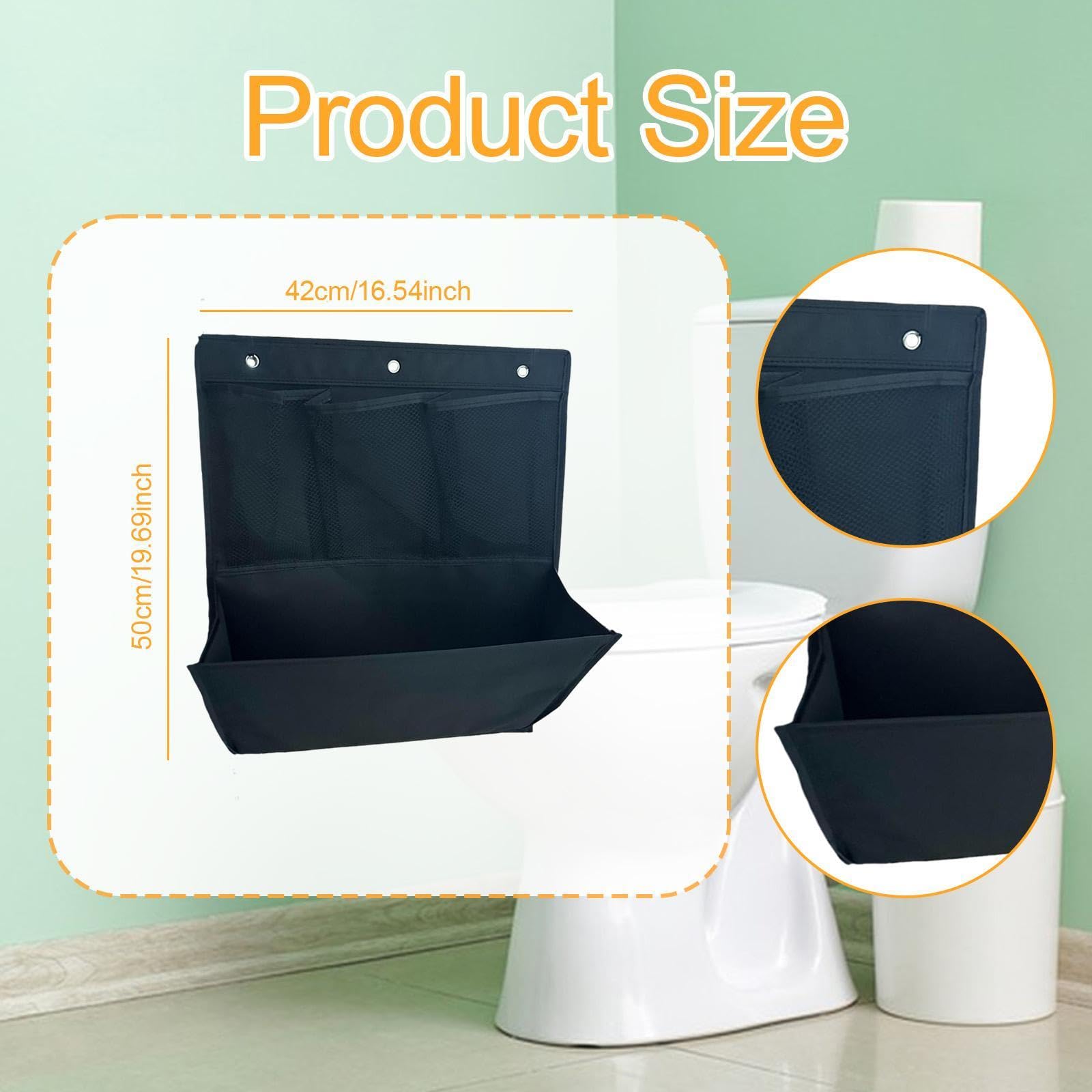 Hanging Storage Bag Wall Organizer Black Versatile Easy Installation Rvs Organization Holder for Bedroom Wall Bathroom Shoes, 1x