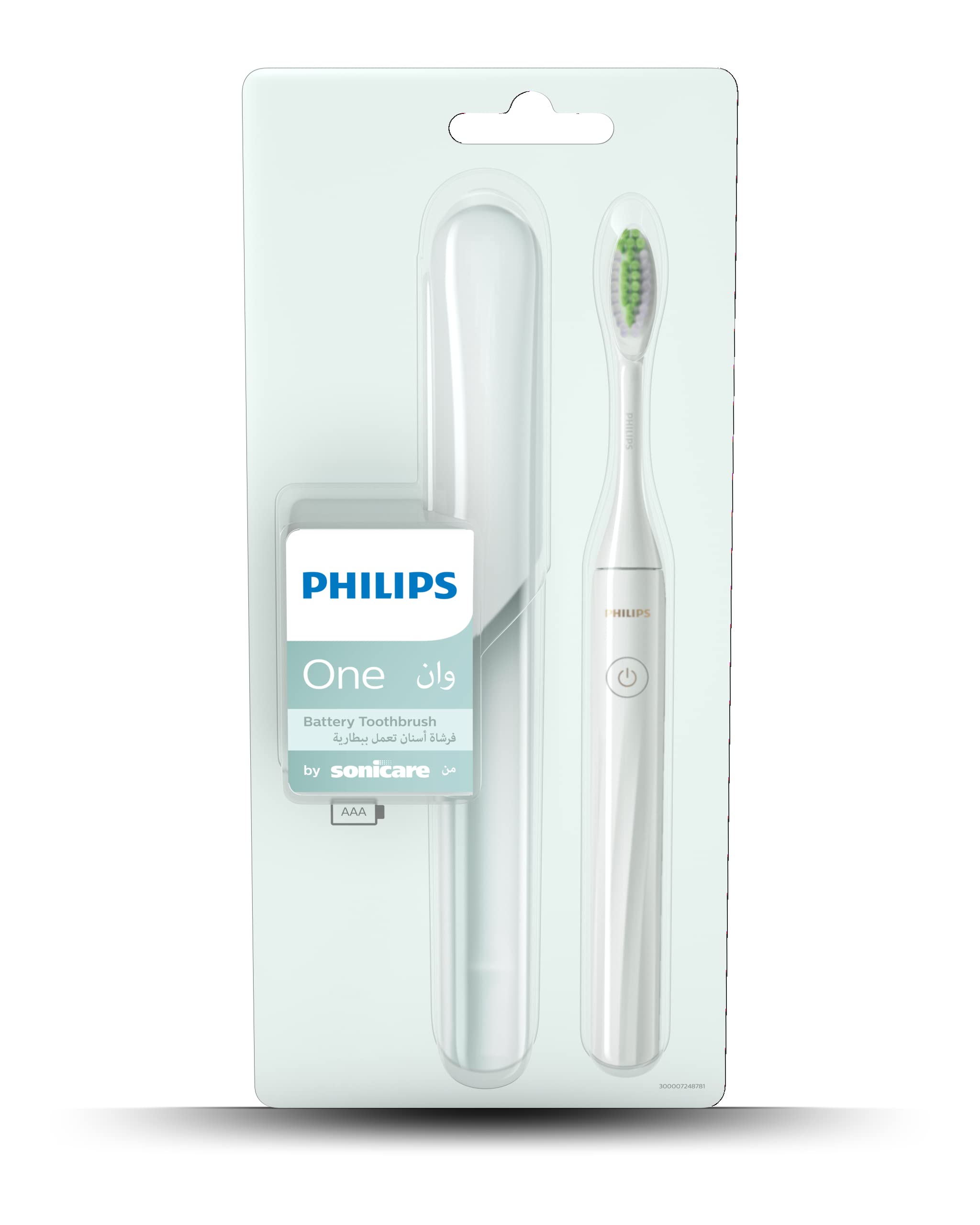 SONICARE One by Battery Toothbrush, Mint Light Blue, HY1100/03, 2 Piece Set