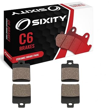 Sixity C6 Front Ceramic Brake Pads for Piaggio MP3 400 IE Three 2008-2011 | Wheer. Quiet, low-dust braking with excellent fade resistance and consistent lever feel. Sold as a complete set.