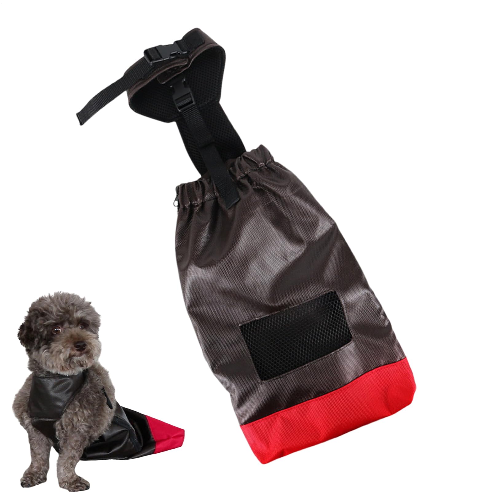 Sac de traction pour chiens handicapés avec bandoulière flexible pour appartement