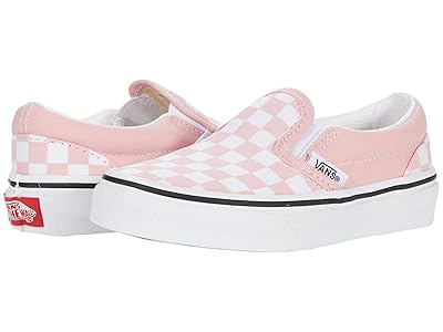 Vans Kids Classic Slip-On (Little Kid) Kids Shoes (Checkerboard) Powder Pink/True White : 10.5 Little Kid M, Canvas
