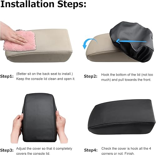 Miniatura 4 de INTGET Funda para reposabrazos de consola central de coche para VW Volkswagen Jetta Accesorios 2012 2013 2014 2015 2016 20172018 Funda de asiento de