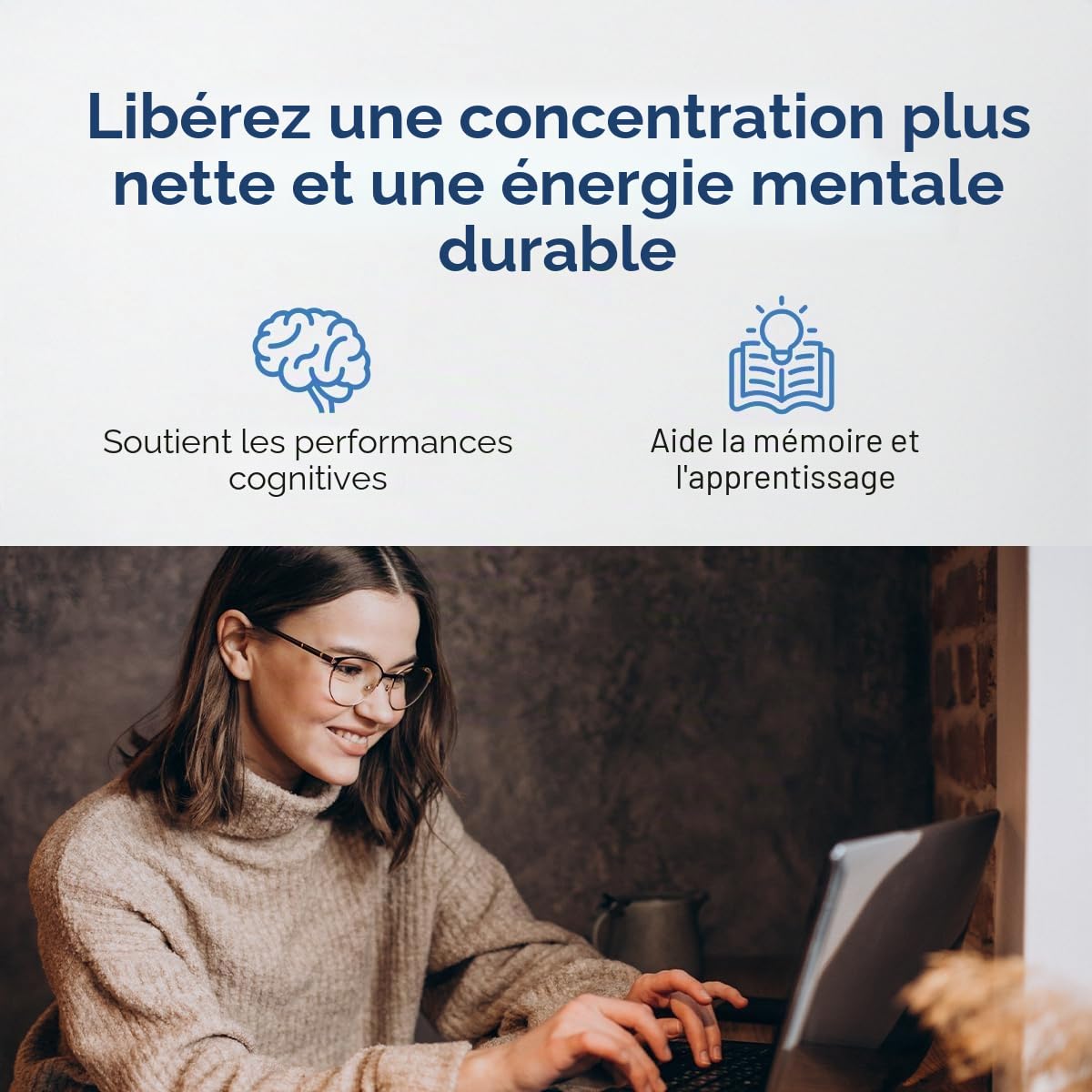 Citicoline CDP Choline 500mg - 60 Capsules - Dosage élevé pour la mémoire, la concentration et le soutien mental - Sans additifs indésirables - 2 mois d'approvisionnement | Ambervit