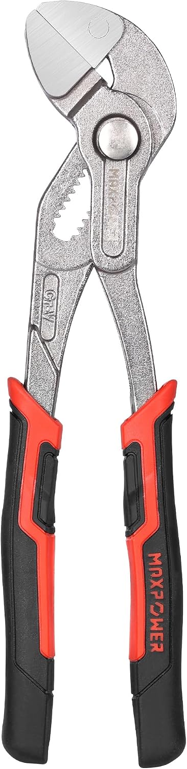 MAXPOWER 10-Inch Pliers Wrench, Quick Adjustment Button, Maximum Jaw Opening 32mm