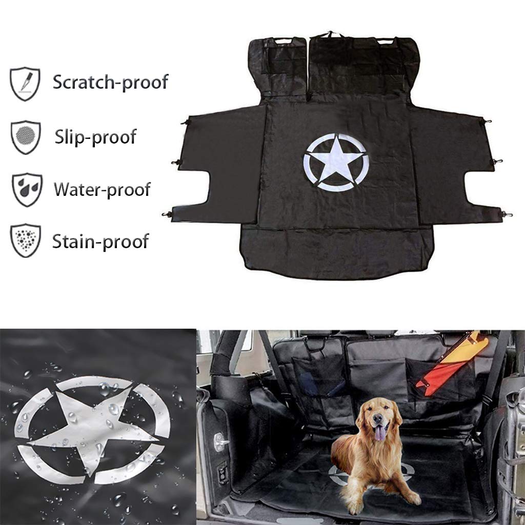 PSLER ® Maletero Cubierta de Carga Revestimiento Trasero Asientos Almacenamiento para Wrangler JK 2007-2017 y para Wrangler JL 2018-2023