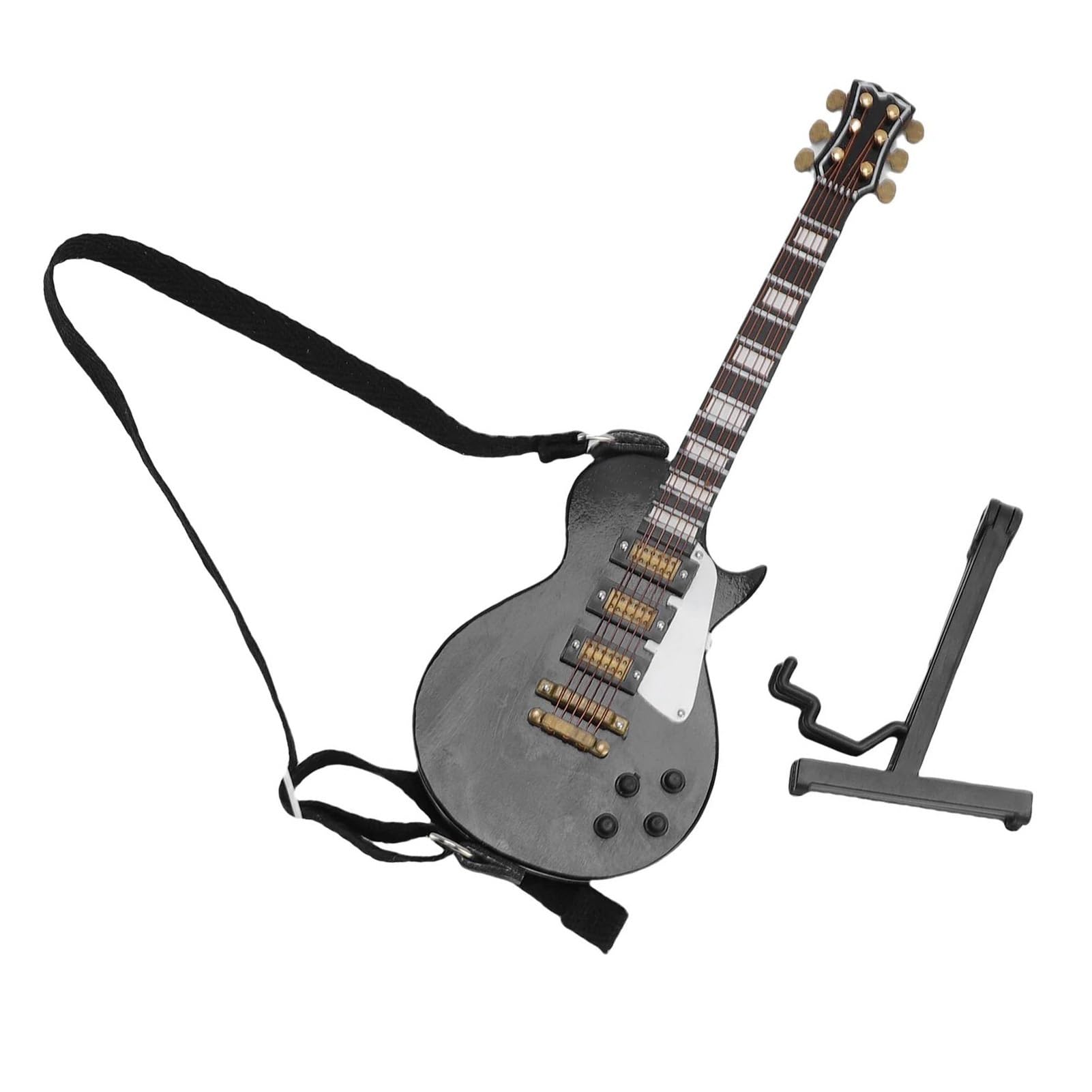 Ozdoby na instrumenty muzyczne Miniaturowa gitara ze stojakiem i futerałem ozdoba instrumentu muzycznego