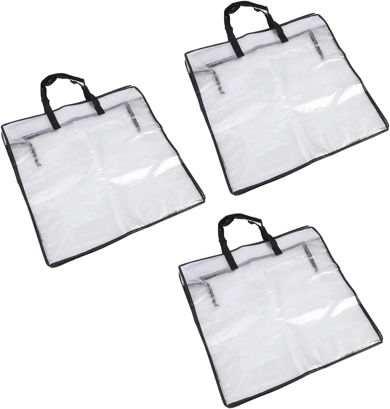 3 Pack Clear Wreath Storage Bags with Zipper - Multi Purpose Dust Prevention Container for Garland and Decorations