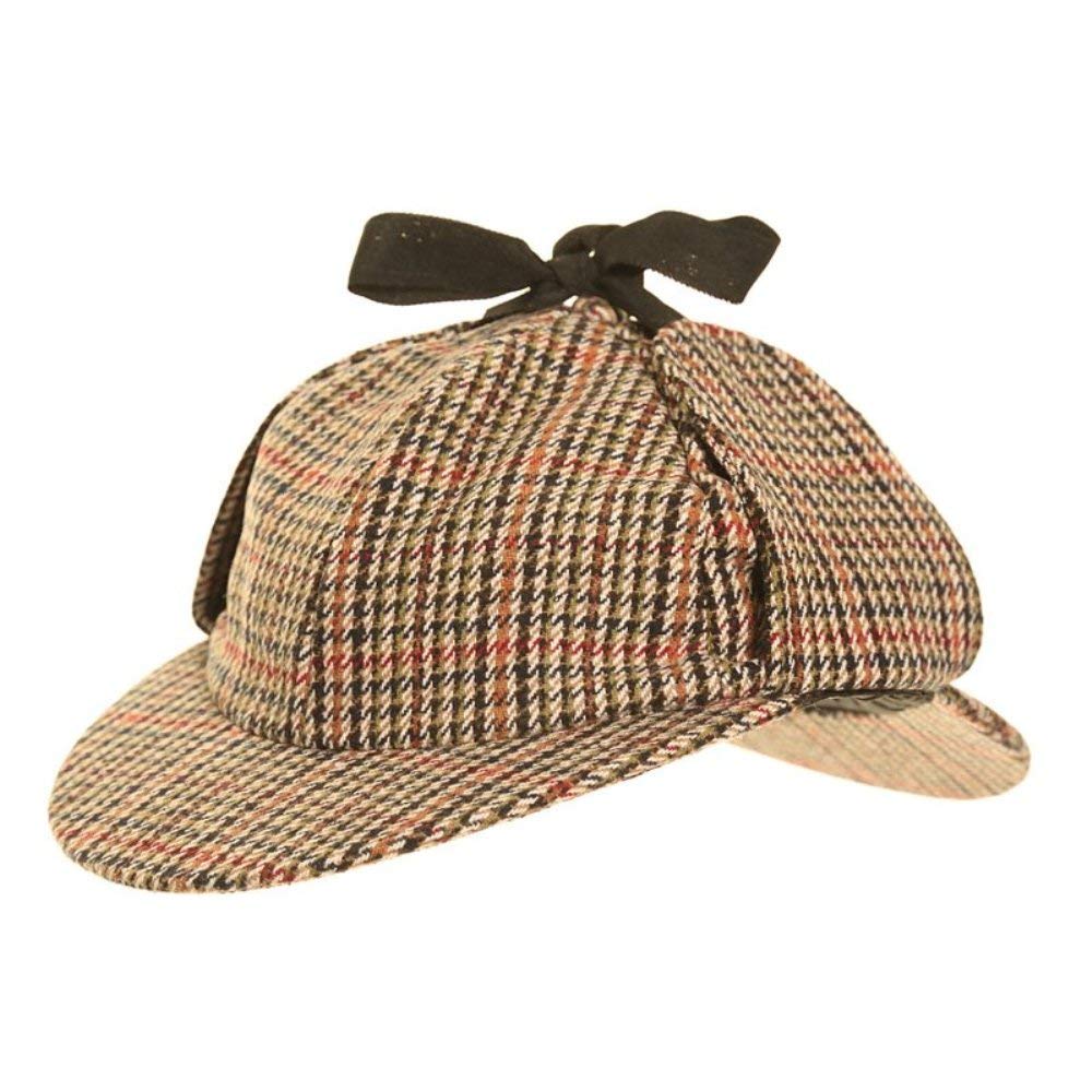 JMC Trading Company NEW Wool Tweed Deerstalker Country HAT Size 59 Multi